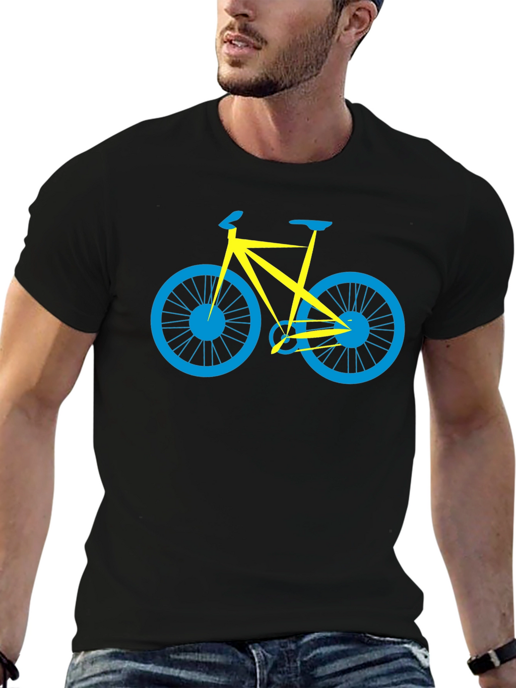 Minimalist Bike T-Shirt - Stylish Black Tee