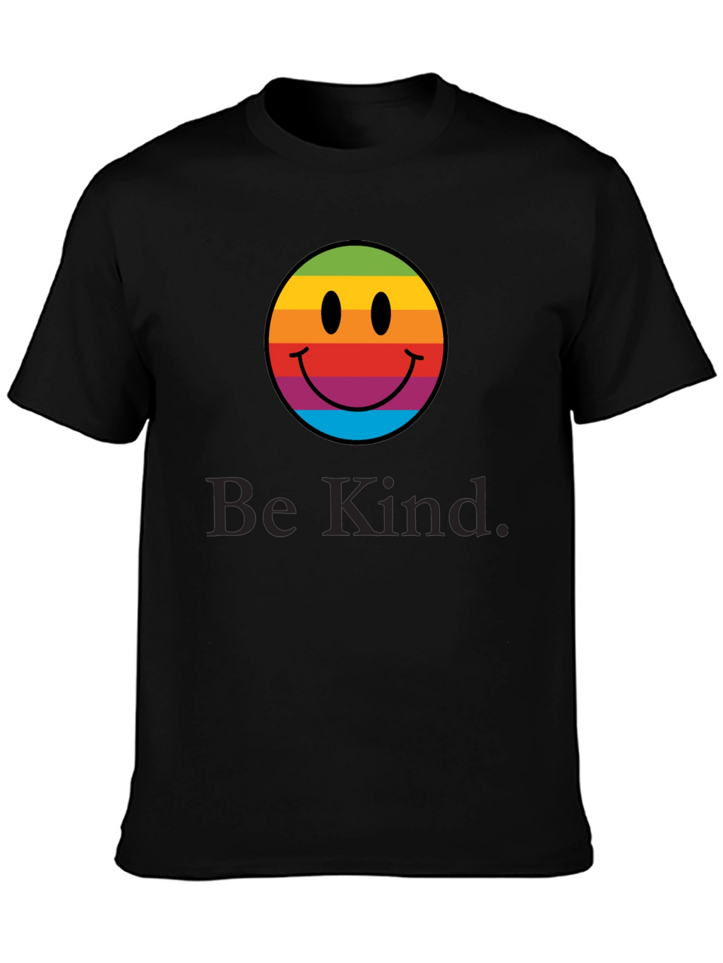 Rainbow Smiley Face T-Shirt - Be Kind Tee