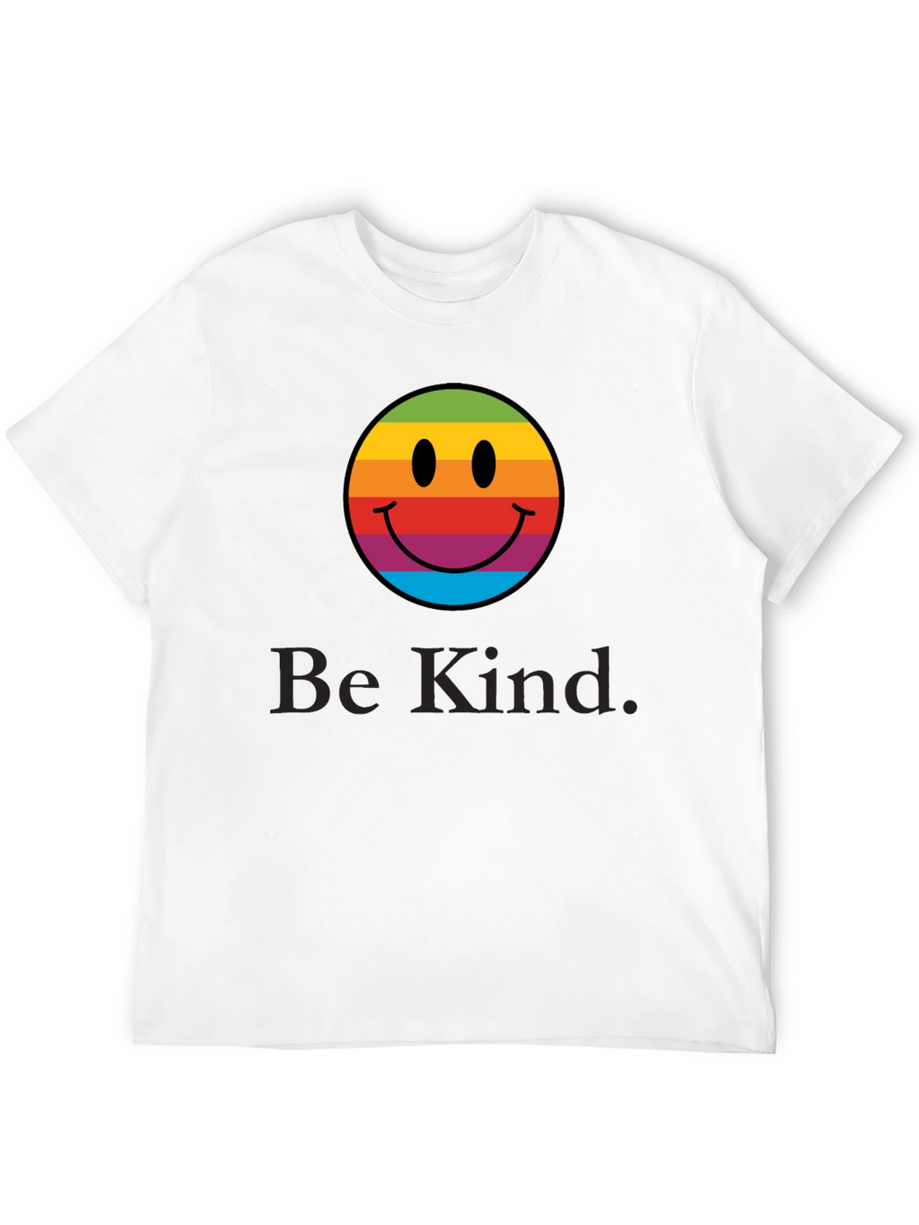 Rainbow Smiley Face T-Shirt - Be Kind Tee