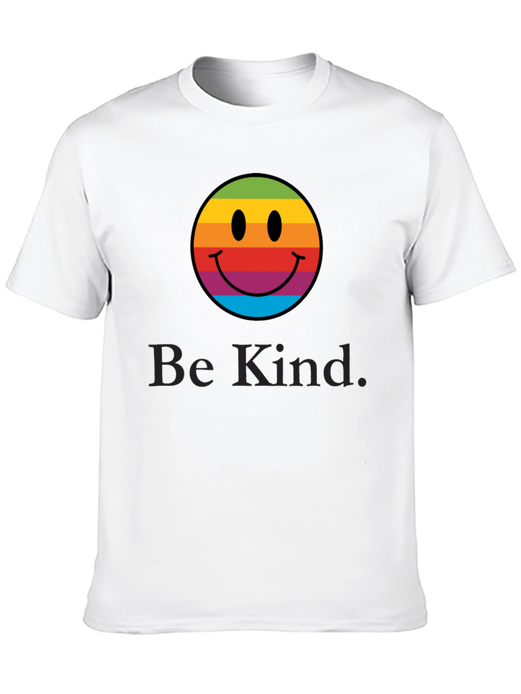 Rainbow Smiley Face T-Shirt - Be Kind Tee