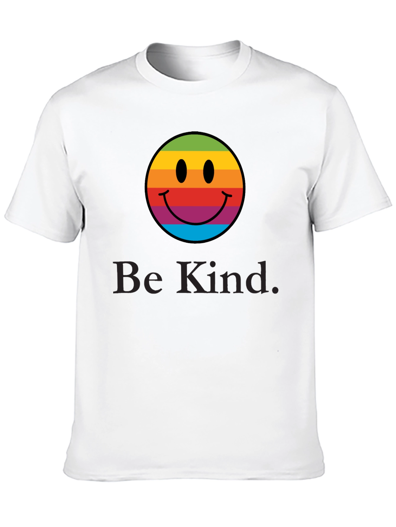 Rainbow Smiley Face T-Shirt - Be Kind Tee