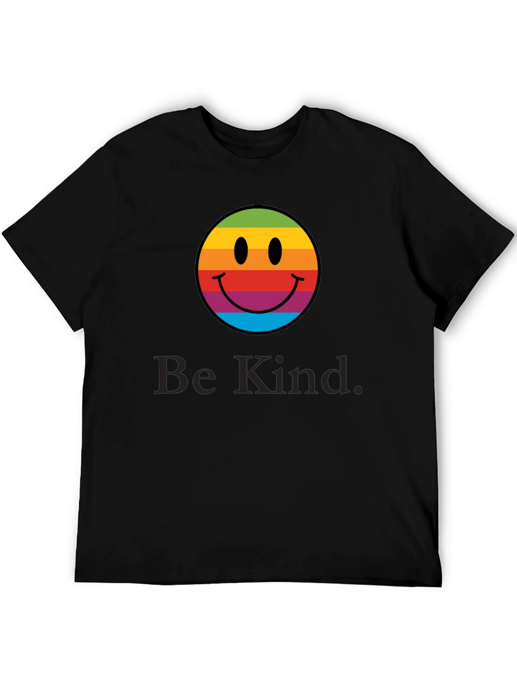 Rainbow Smiley Face T-Shirt - Be Kind Tee