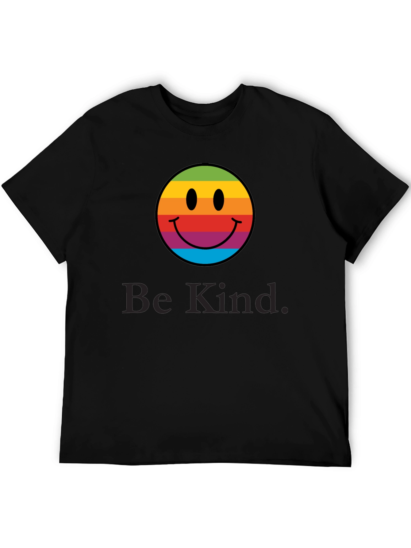 Rainbow Smiley Face T-Shirt - Be Kind Tee