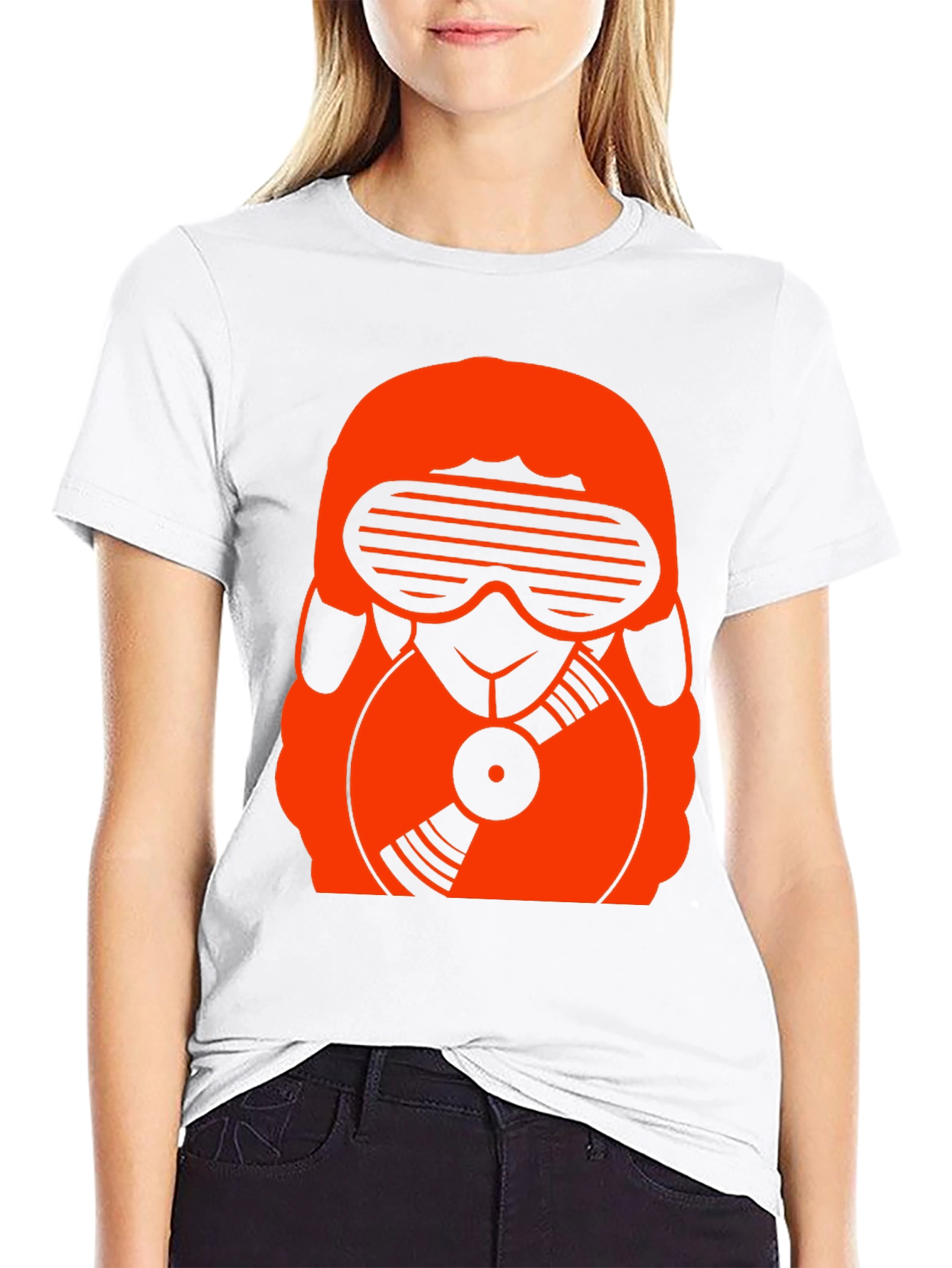 DJ Sheep Graphic T-Shirt - Black Cotton Tee