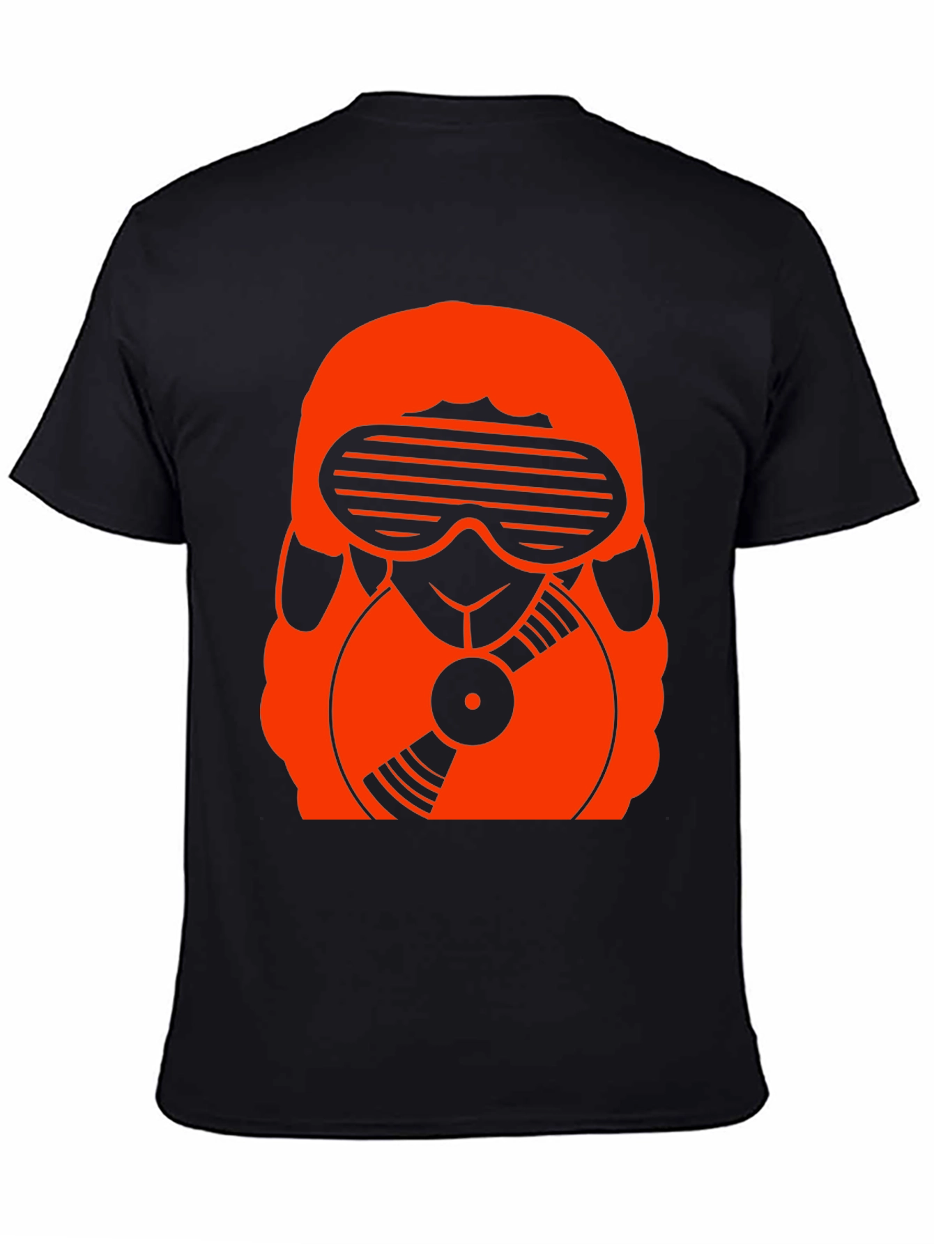 DJ Sheep Graphic T-Shirt - Black Cotton Tee