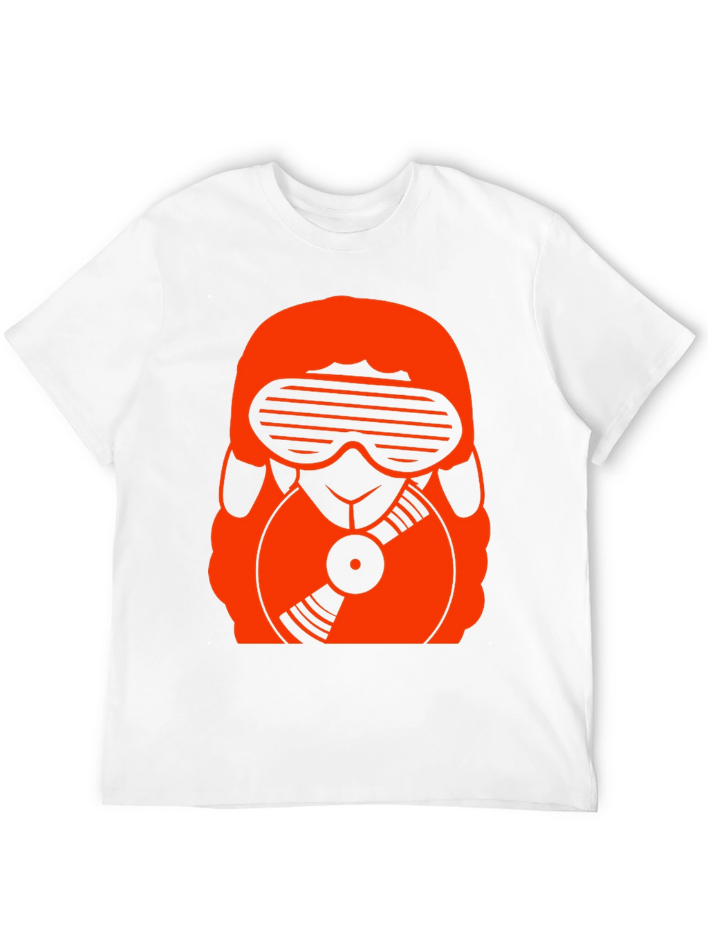 DJ Sheep Graphic T-Shirt - Black Cotton Tee