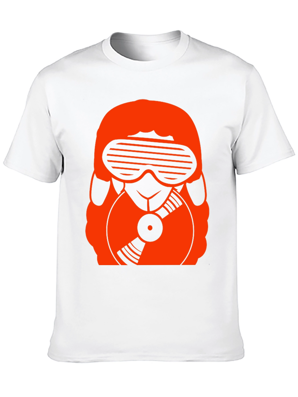 DJ Sheep Graphic T-Shirt - Black Cotton Tee