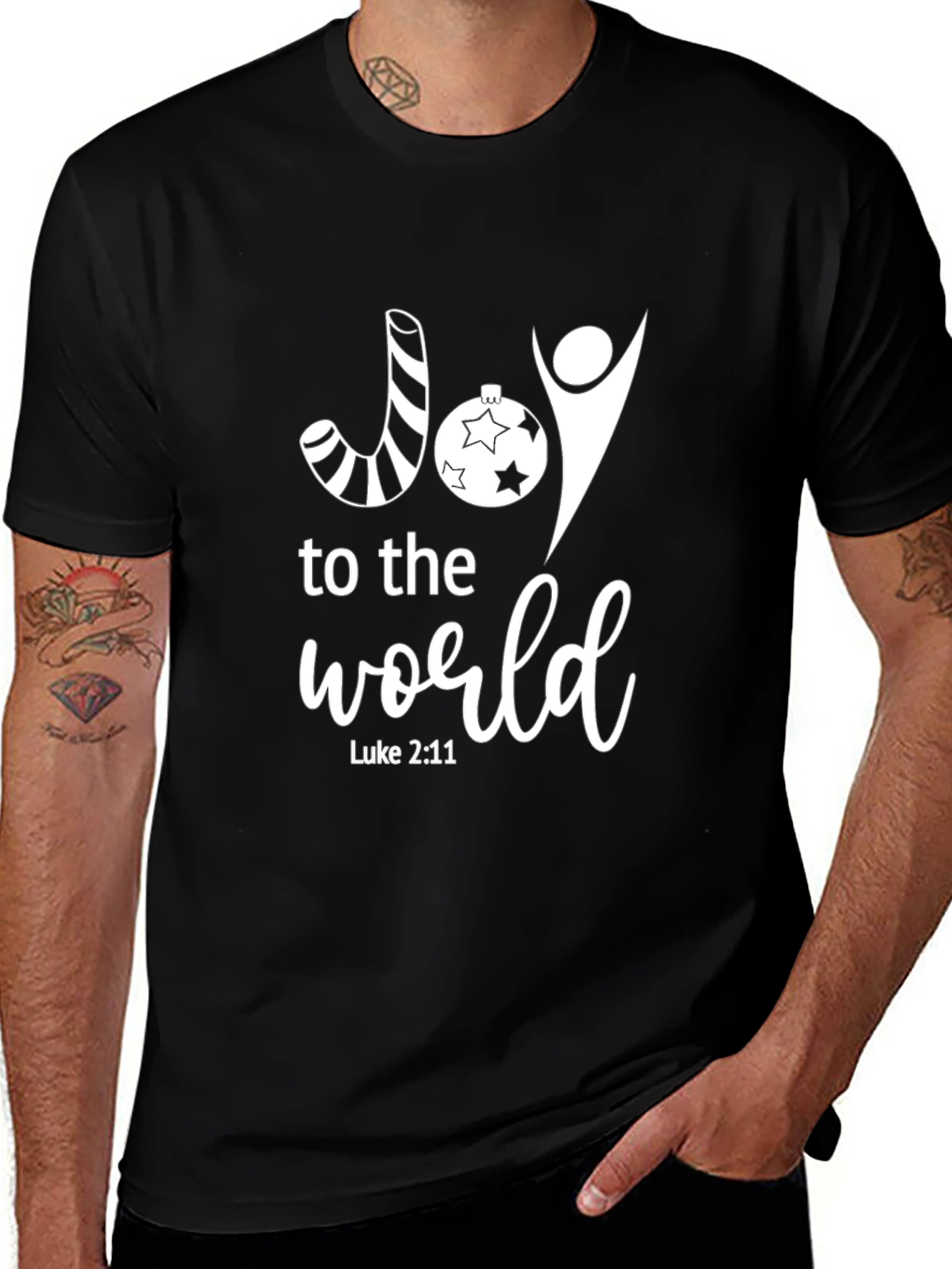 Joy to the World Tee - Luke 2:11 - Christian Christmas Shirt