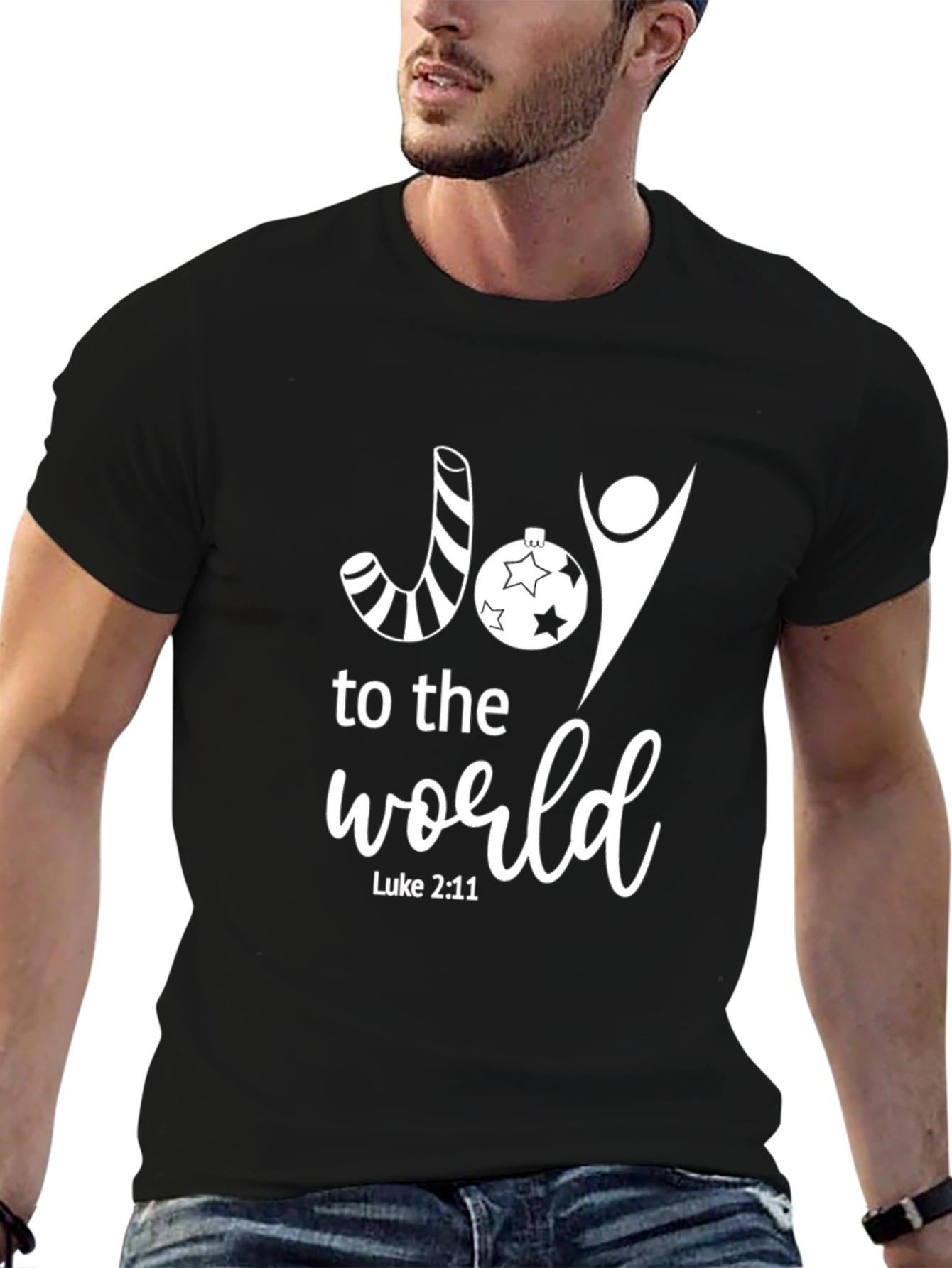 Joy to the World Tee - Luke 2:11 - Christian Christmas Shirt