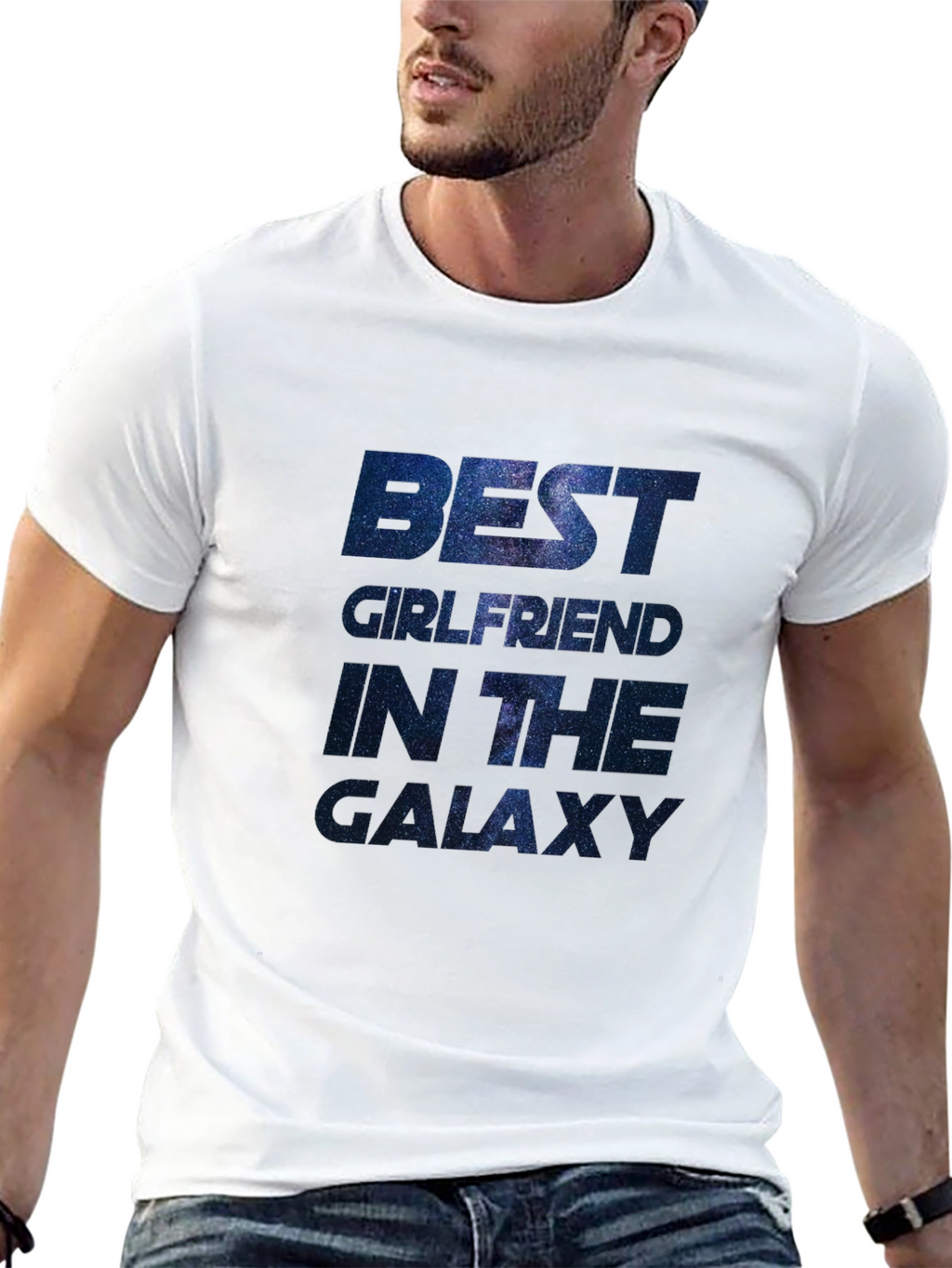 Best Girlfriend in the Galaxy Graphic T-Shirt - Black