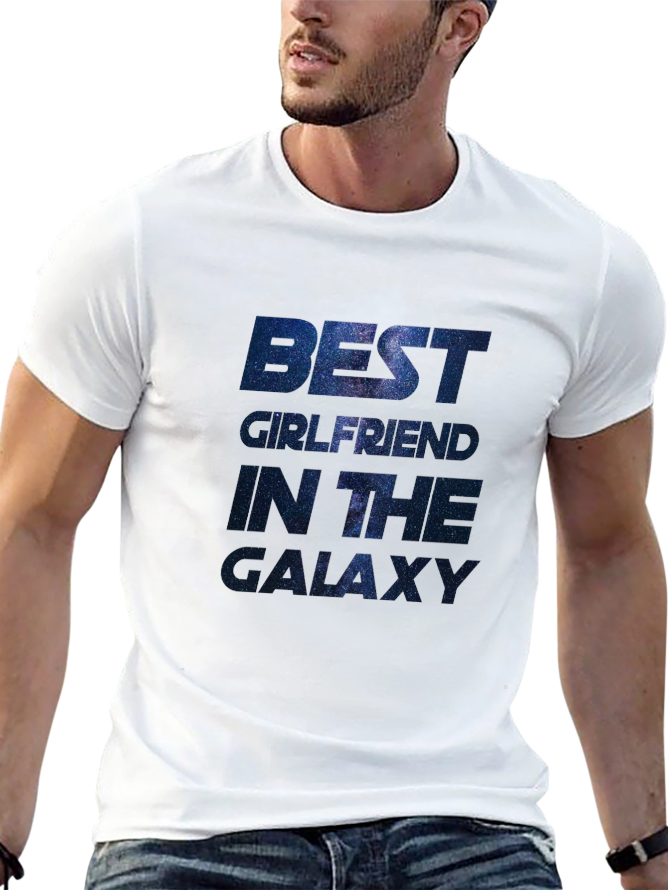 Best Girlfriend in the Galaxy Graphic T-Shirt - Black