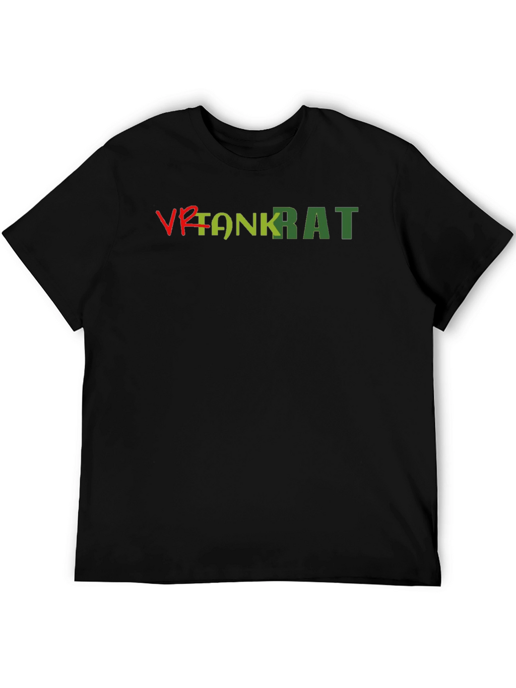 VR Tank Rat Graphic Tee - Black Cotton Blend
