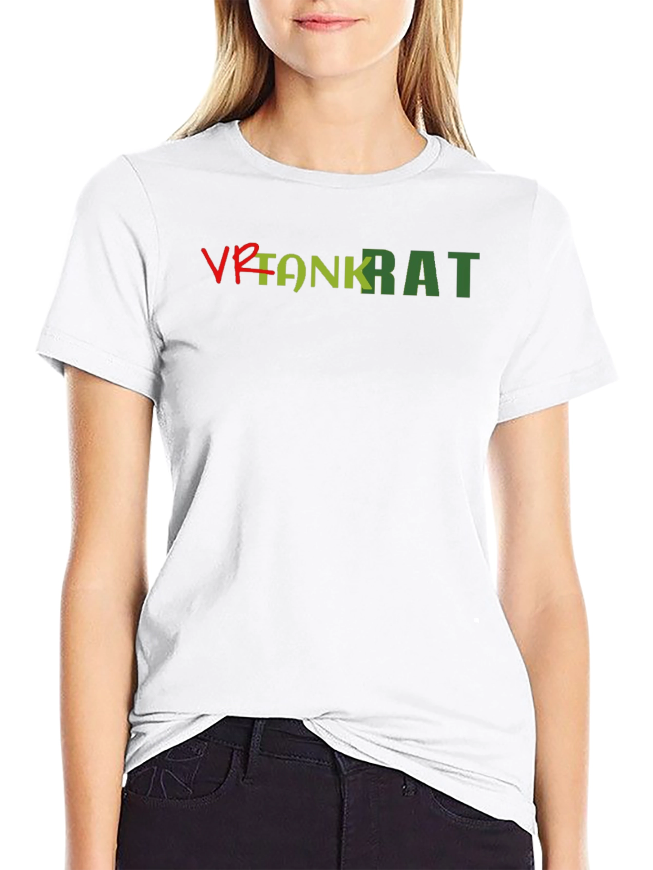 VR Tank Rat Graphic Tee - Black Cotton Blend