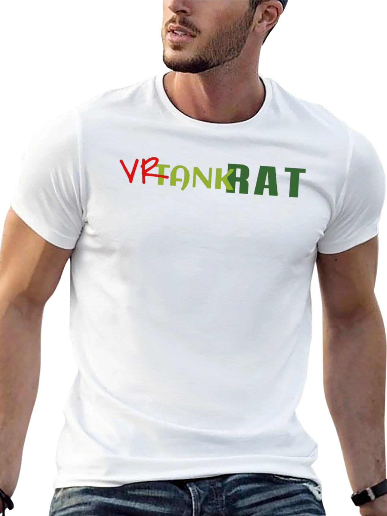 VR Tank Rat Graphic Tee - Black Cotton Blend