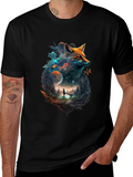 Mystical Fox Universe Graphic T-Shirt