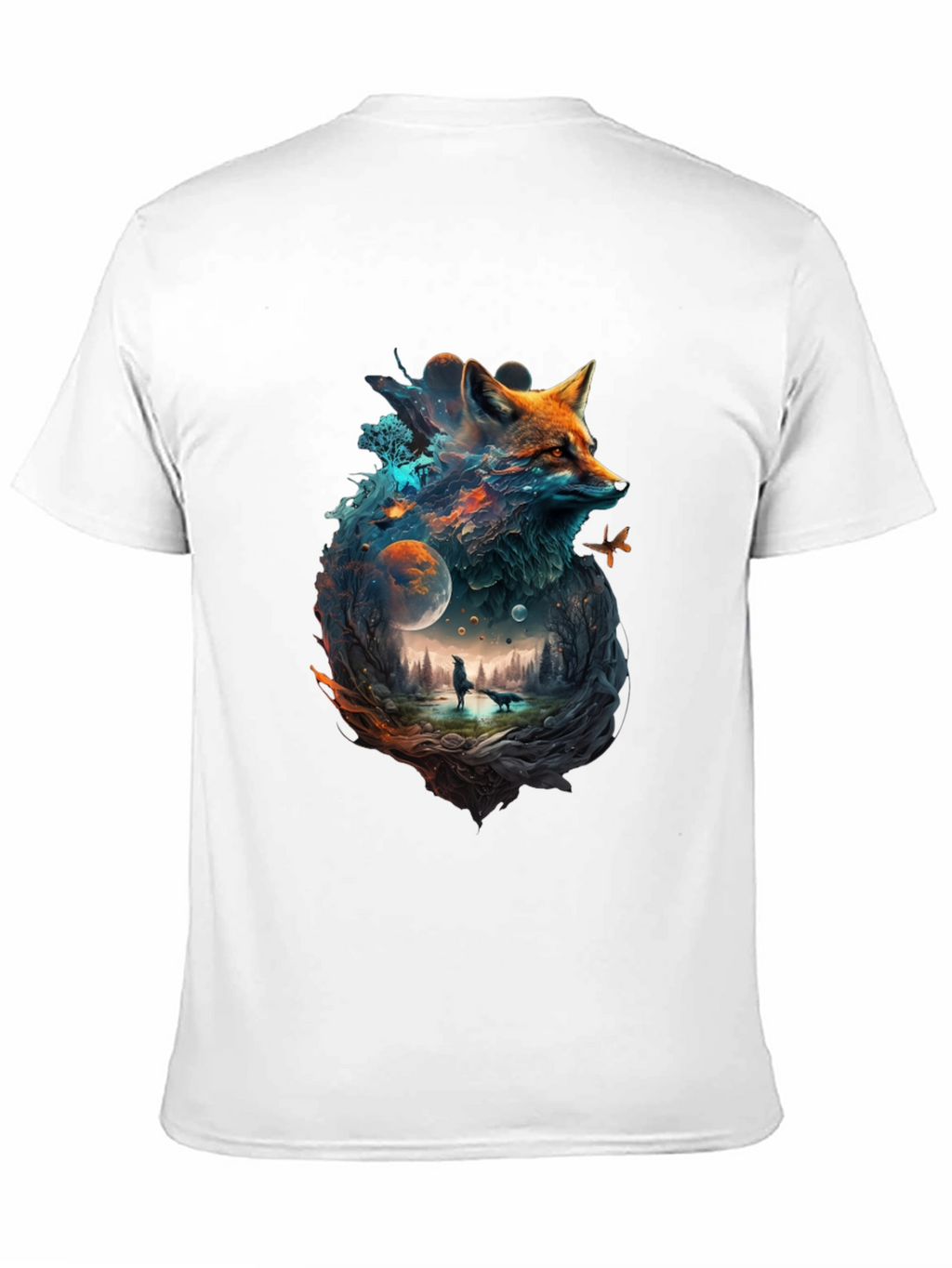 Mystical Fox Universe Graphic T-Shirt