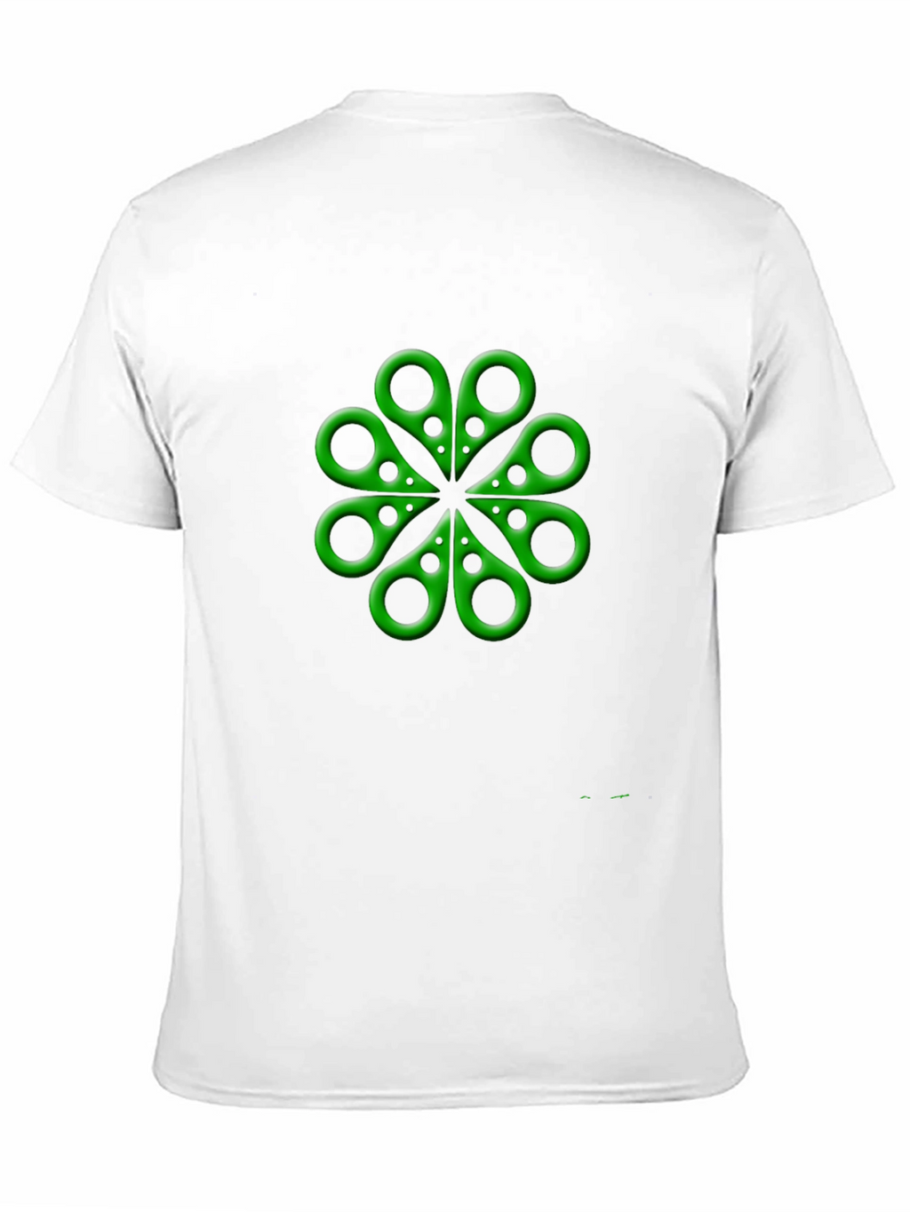 Green Clover Scissors Graphic T-Shirt