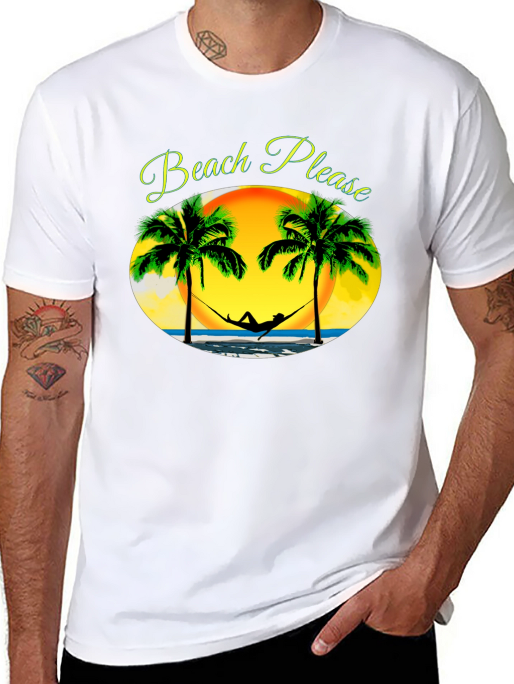 Beach Please T-Shirt - Relaxing Summer Vibes