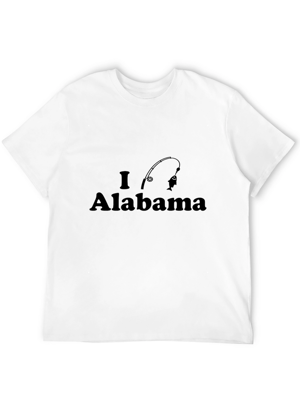 I Love Alabama Fishing Black T-Shirt