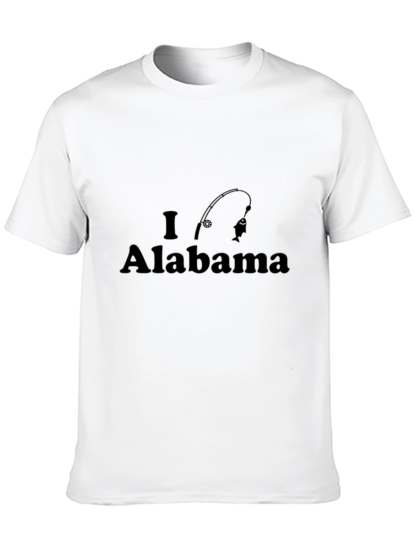 I Love Alabama Fishing Black T-Shirt