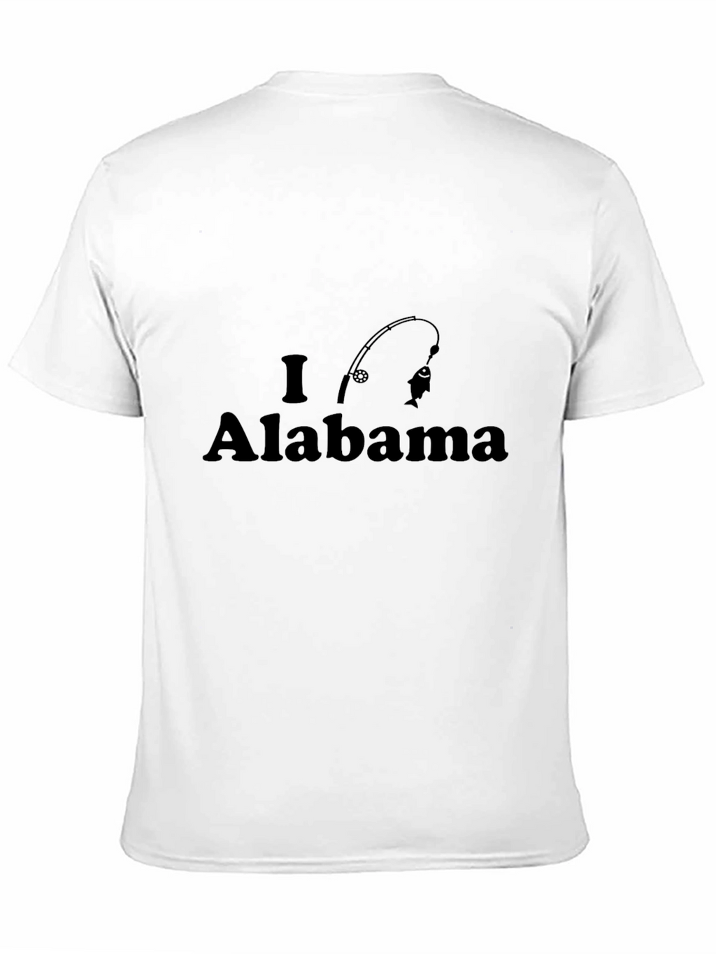 I Love Alabama Fishing Black T-Shirt