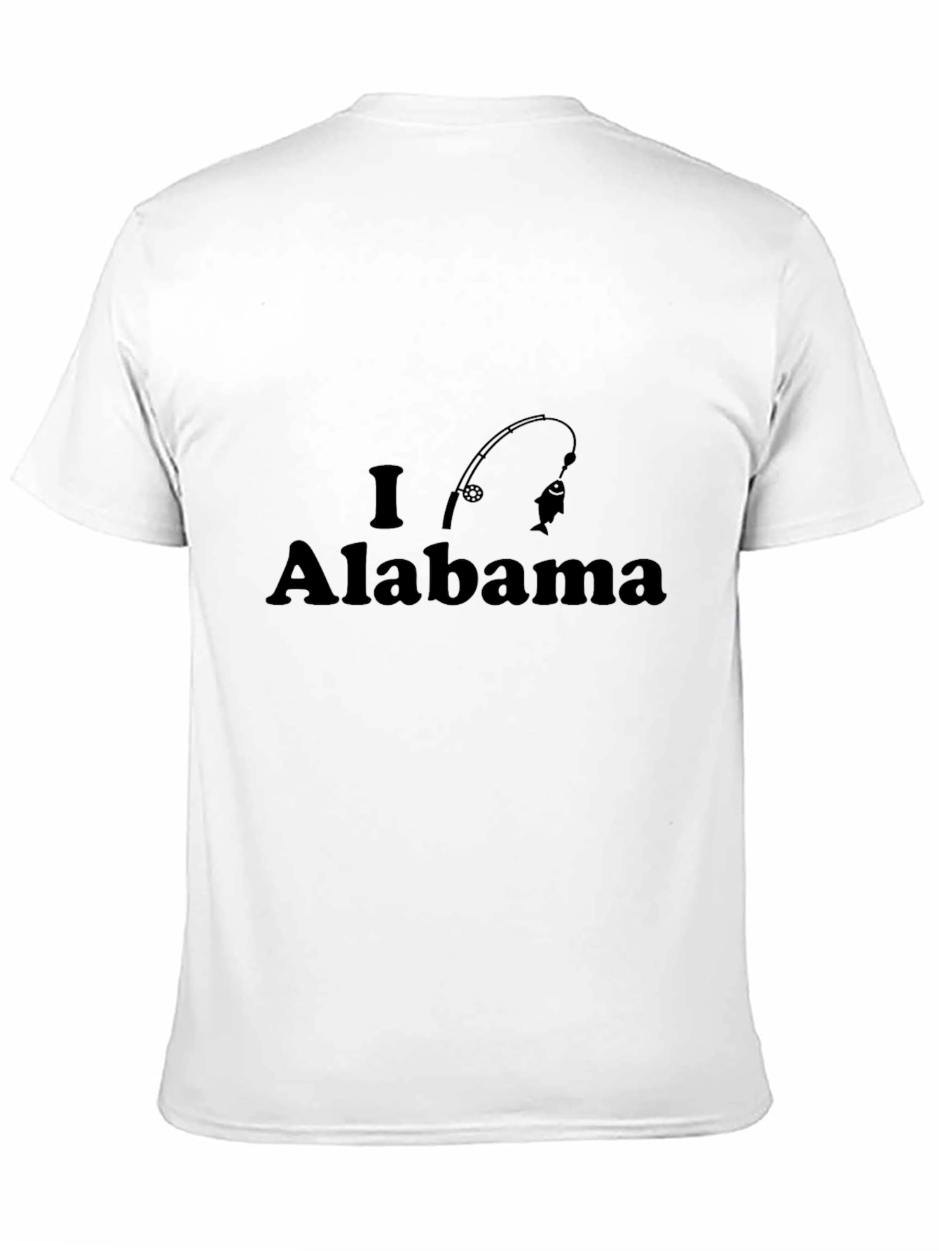 I Love Alabama Fishing Black T-Shirt