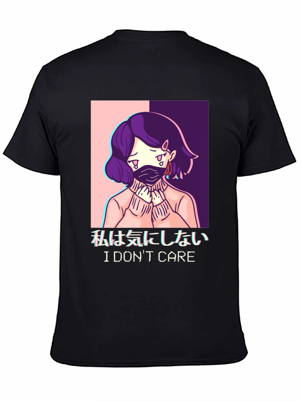 I Dont Care Anime Graphic T-Shirt