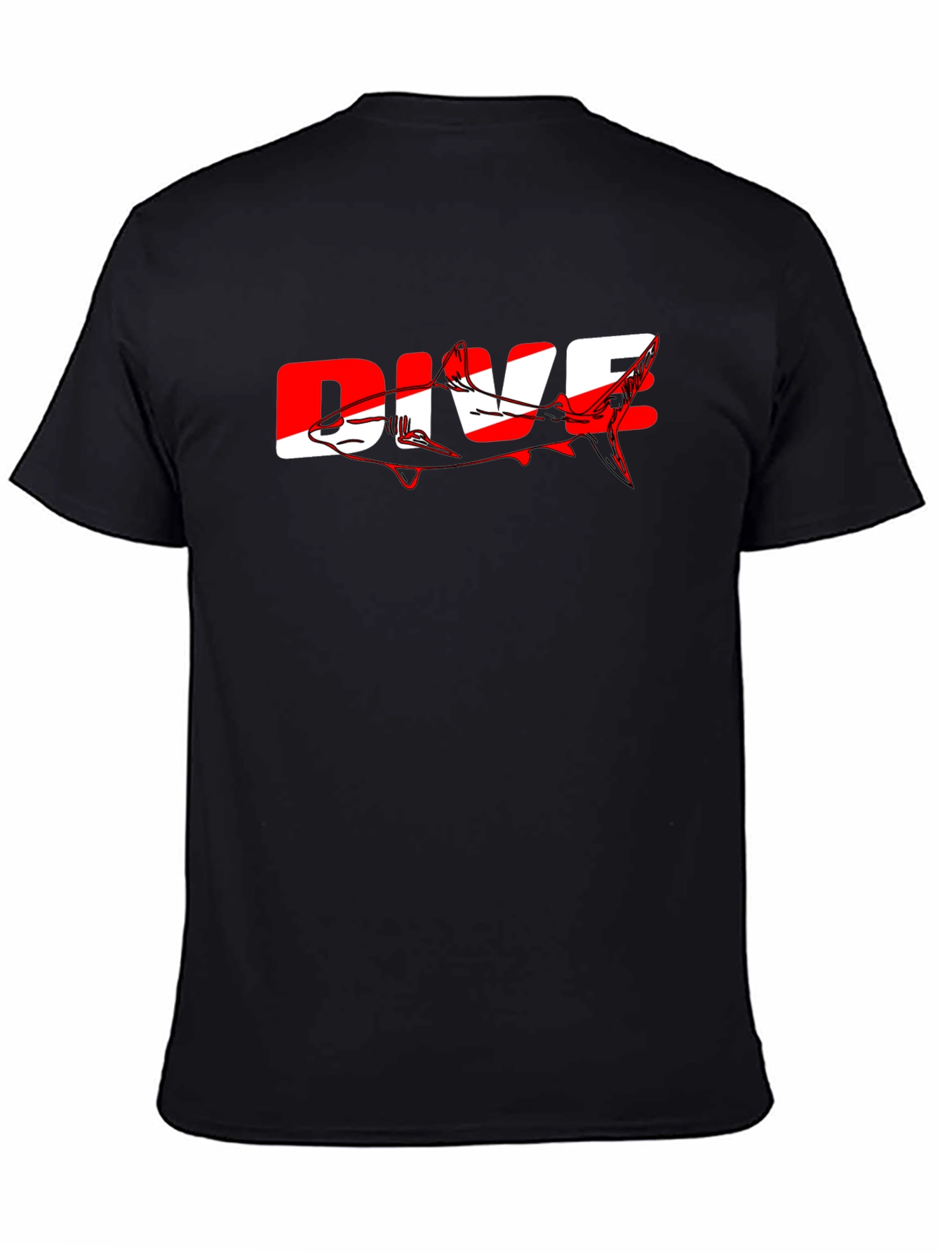 Dive Shark Graphic Tee - Black