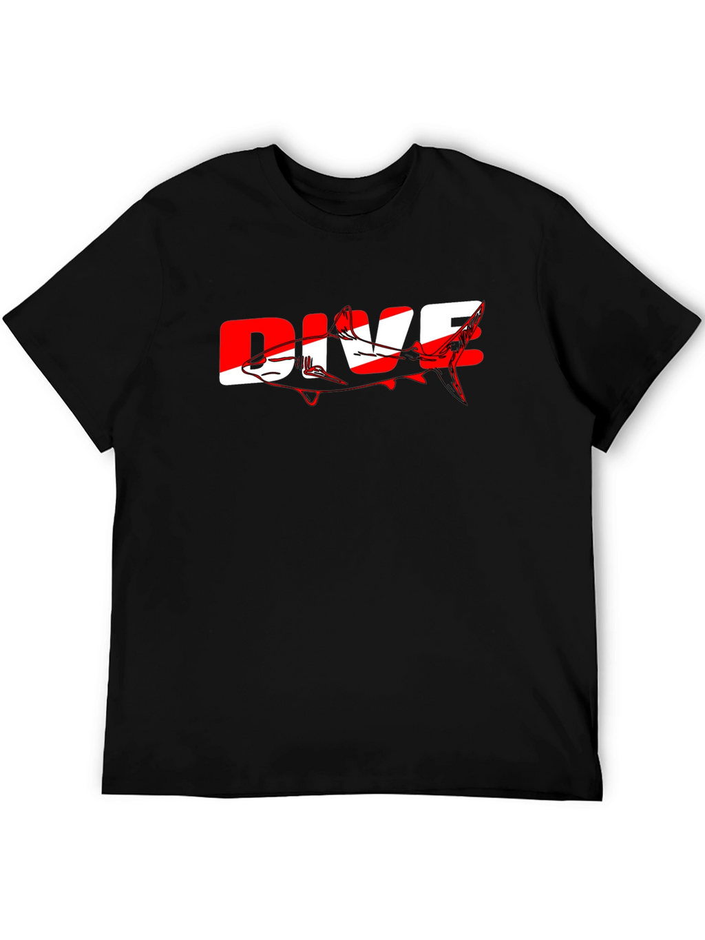 Dive Shark Graphic Tee - Black