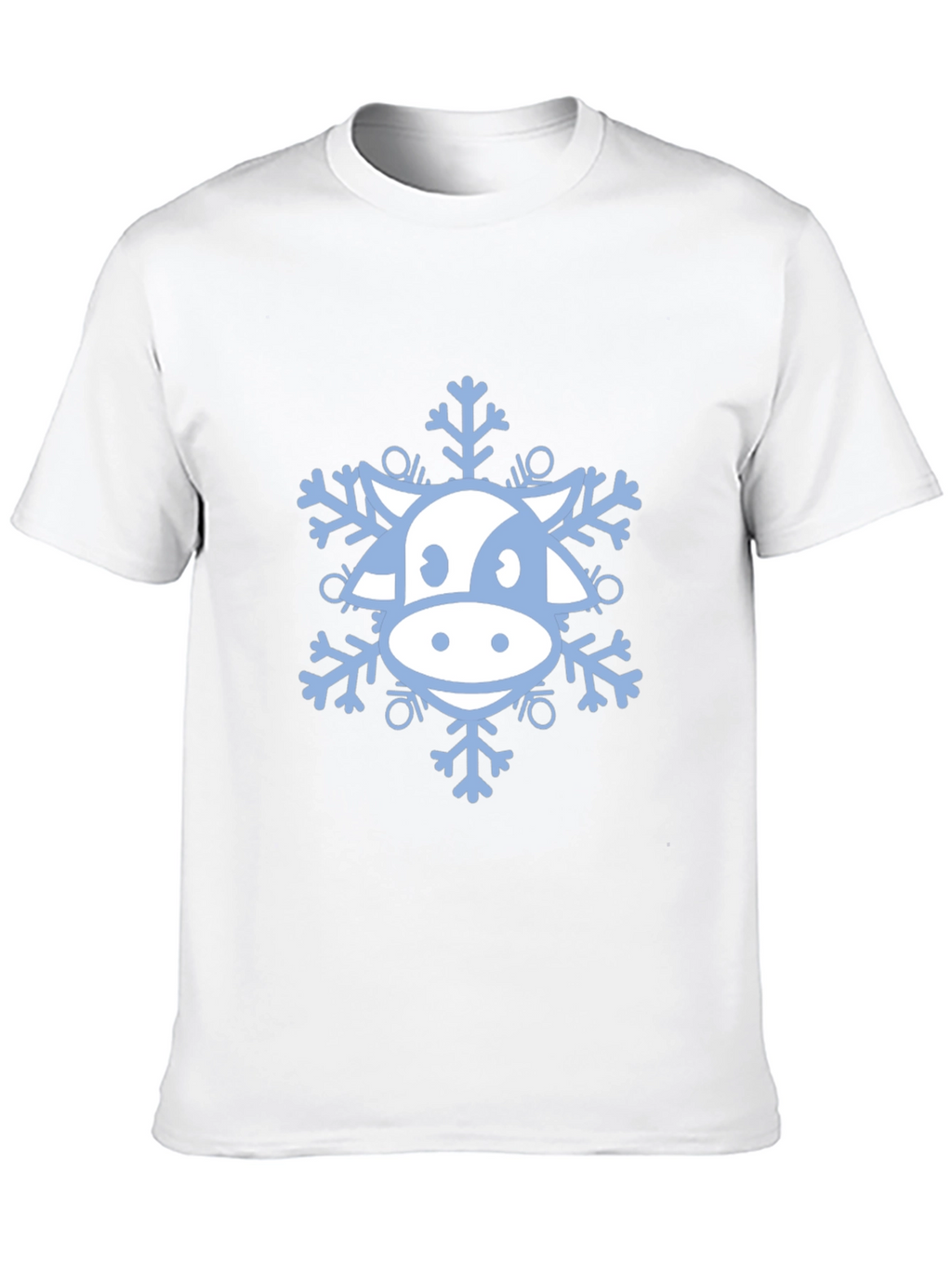Cow Snowflake Graphic Tee - Winter Holiday Apparel