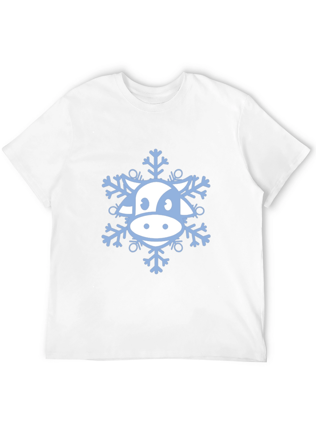 Cow Snowflake Graphic Tee - Winter Holiday Apparel