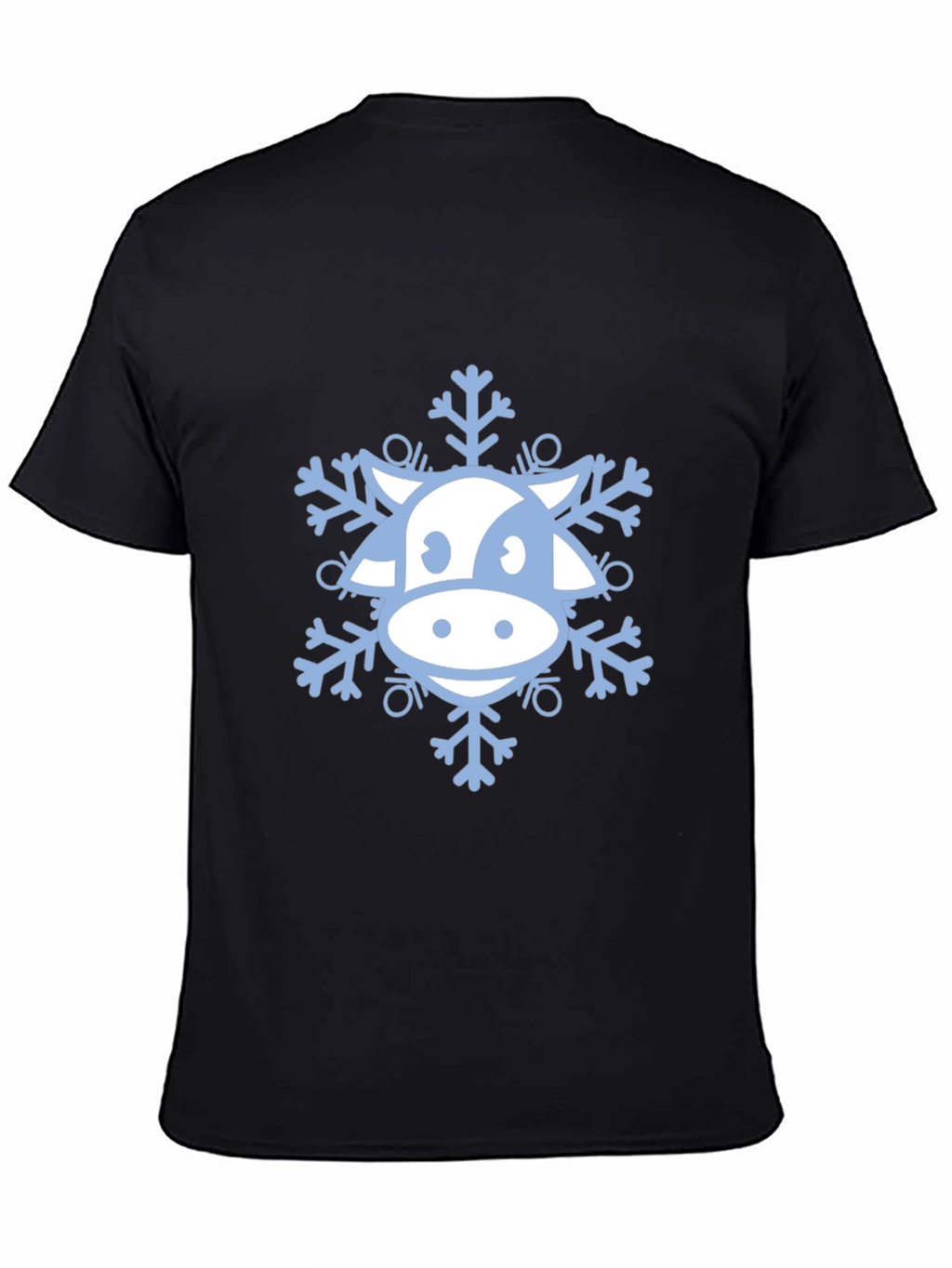 Cow Snowflake Graphic Tee - Winter Holiday Apparel