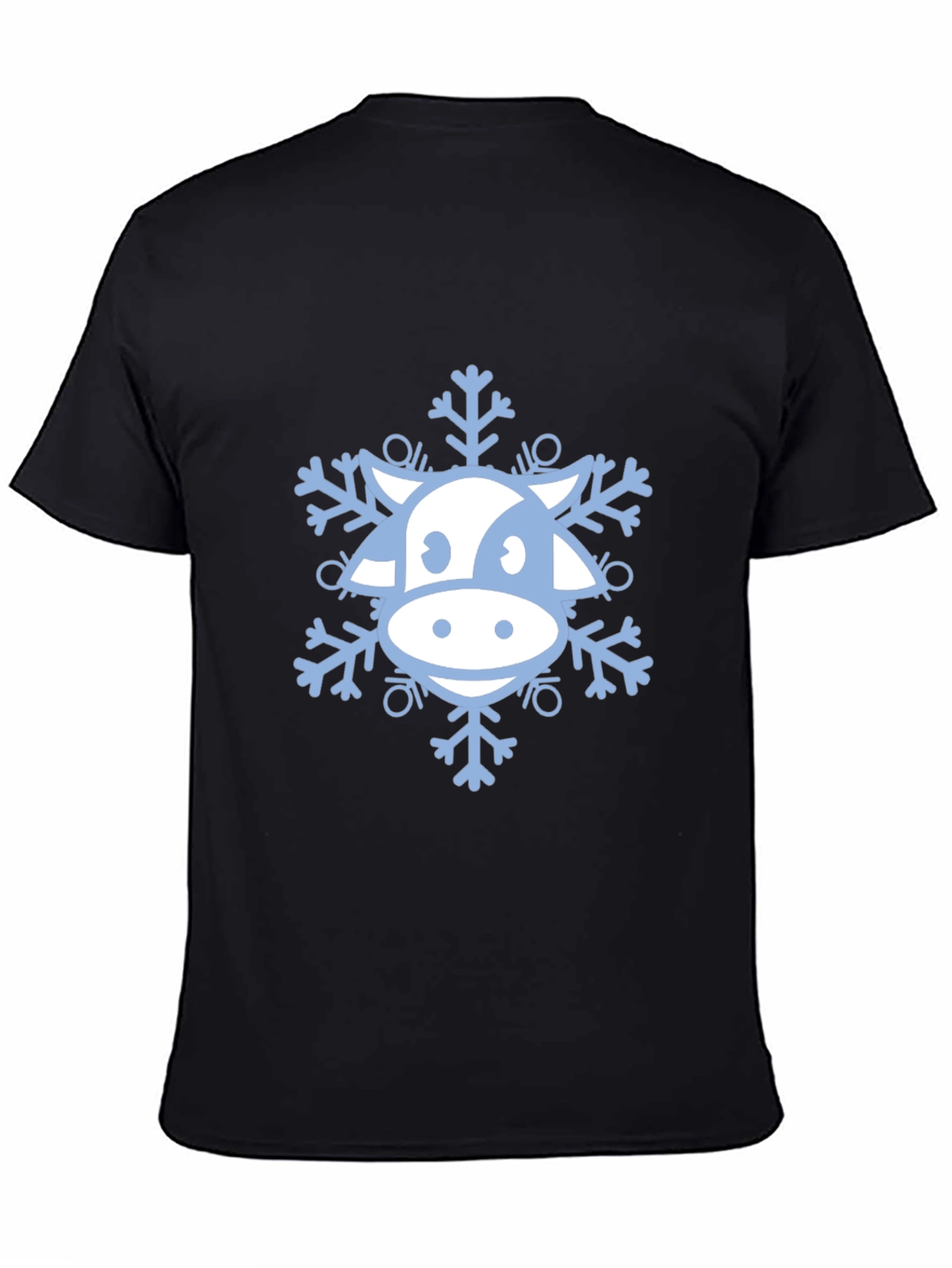 Cow Snowflake Graphic Tee - Winter Holiday Apparel
