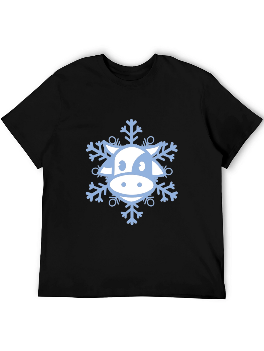 Cow Snowflake Graphic Tee - Winter Holiday Apparel
