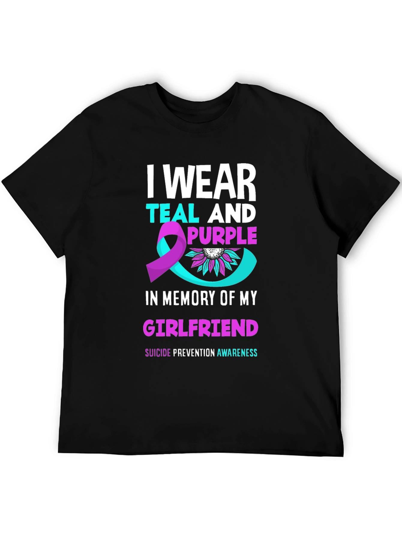 Teal and Purple Suicide Awareness T-Shirt