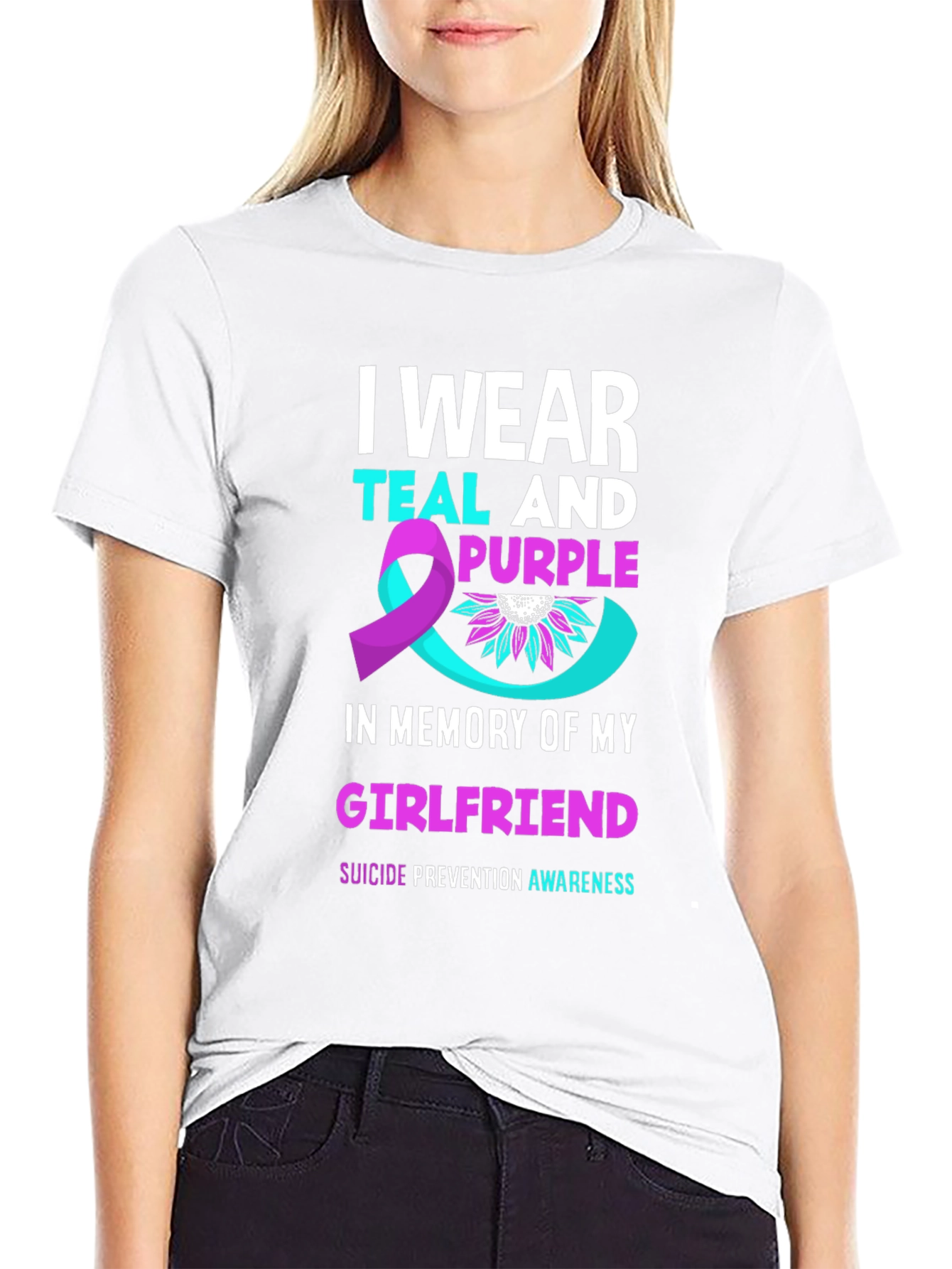 Teal and Purple Suicide Awareness T-Shirt