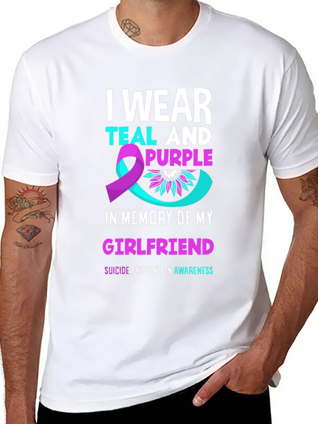 Teal and Purple Suicide Awareness T-Shirt