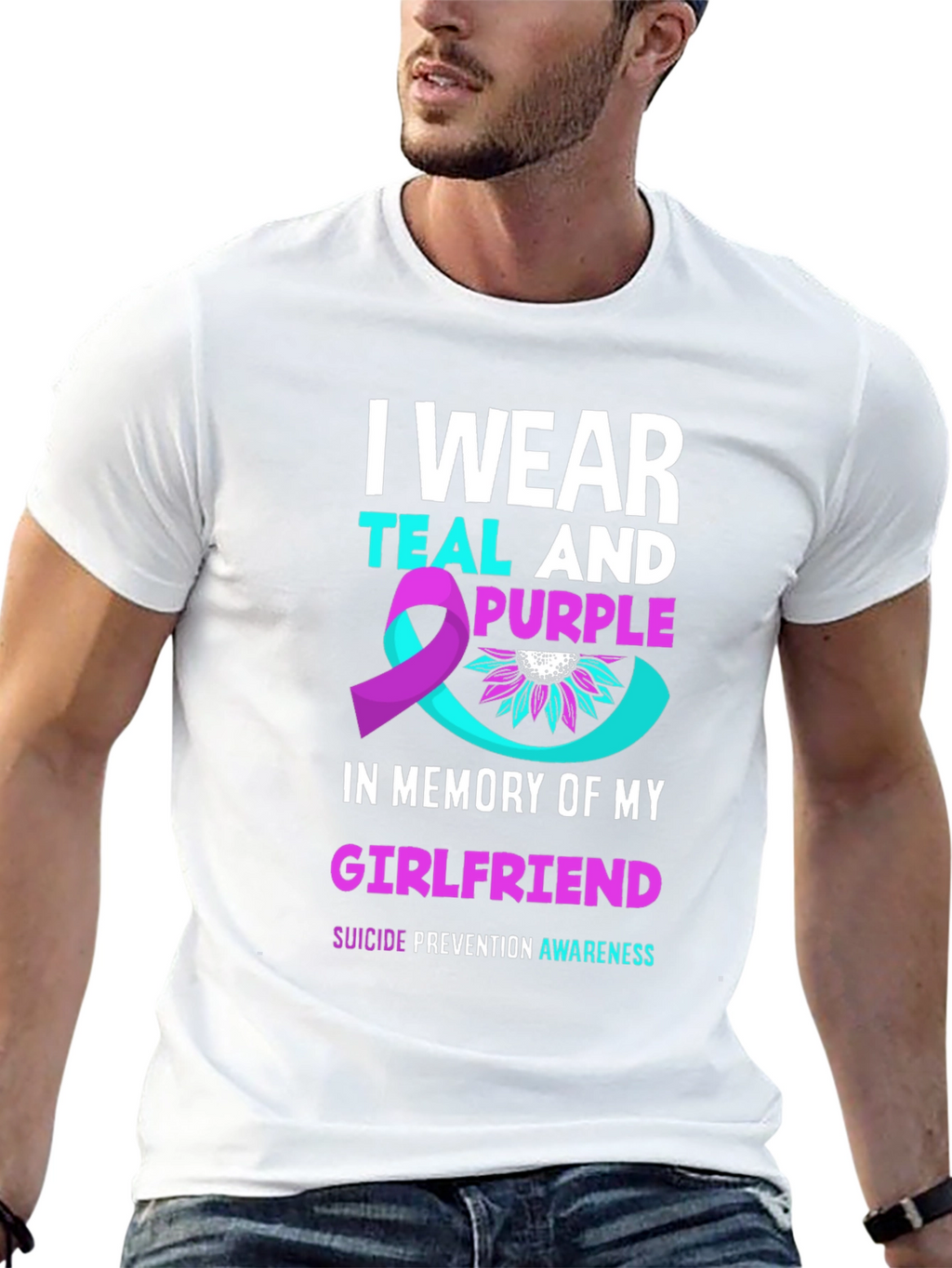 Teal and Purple Suicide Awareness T-Shirt