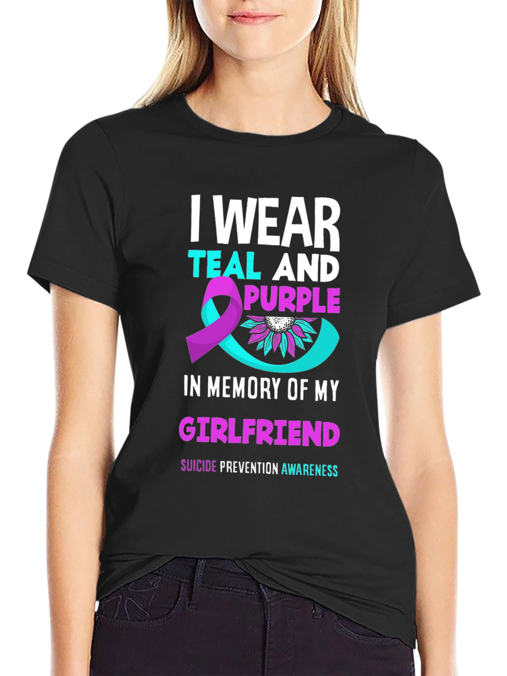 Teal and Purple Suicide Awareness T-Shirt