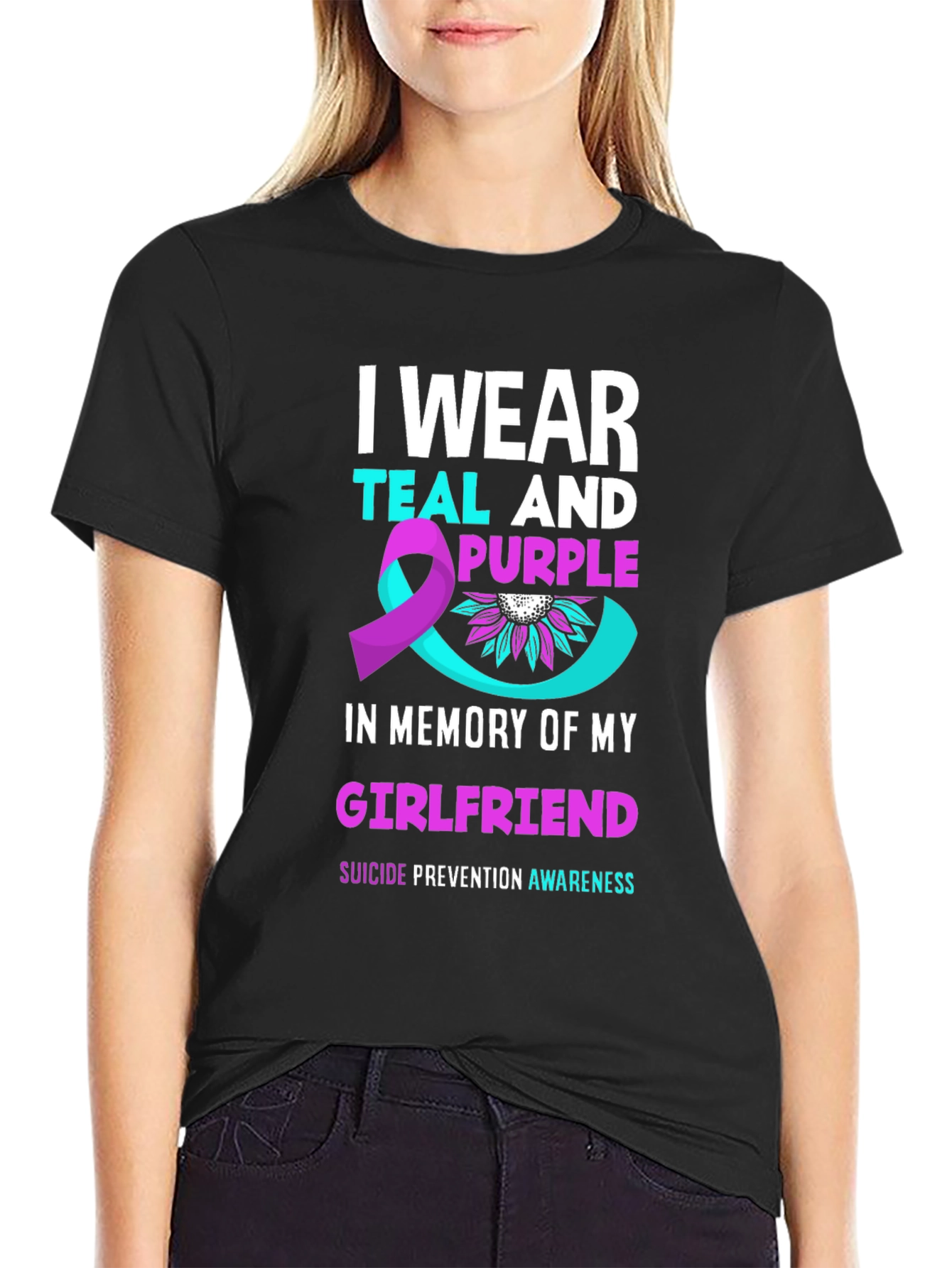 Teal and Purple Suicide Awareness T-Shirt