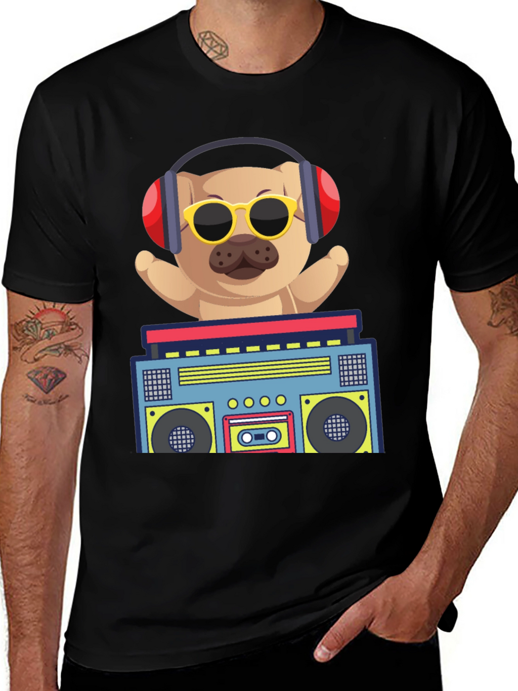 Cool Dog Boombox T-Shirt