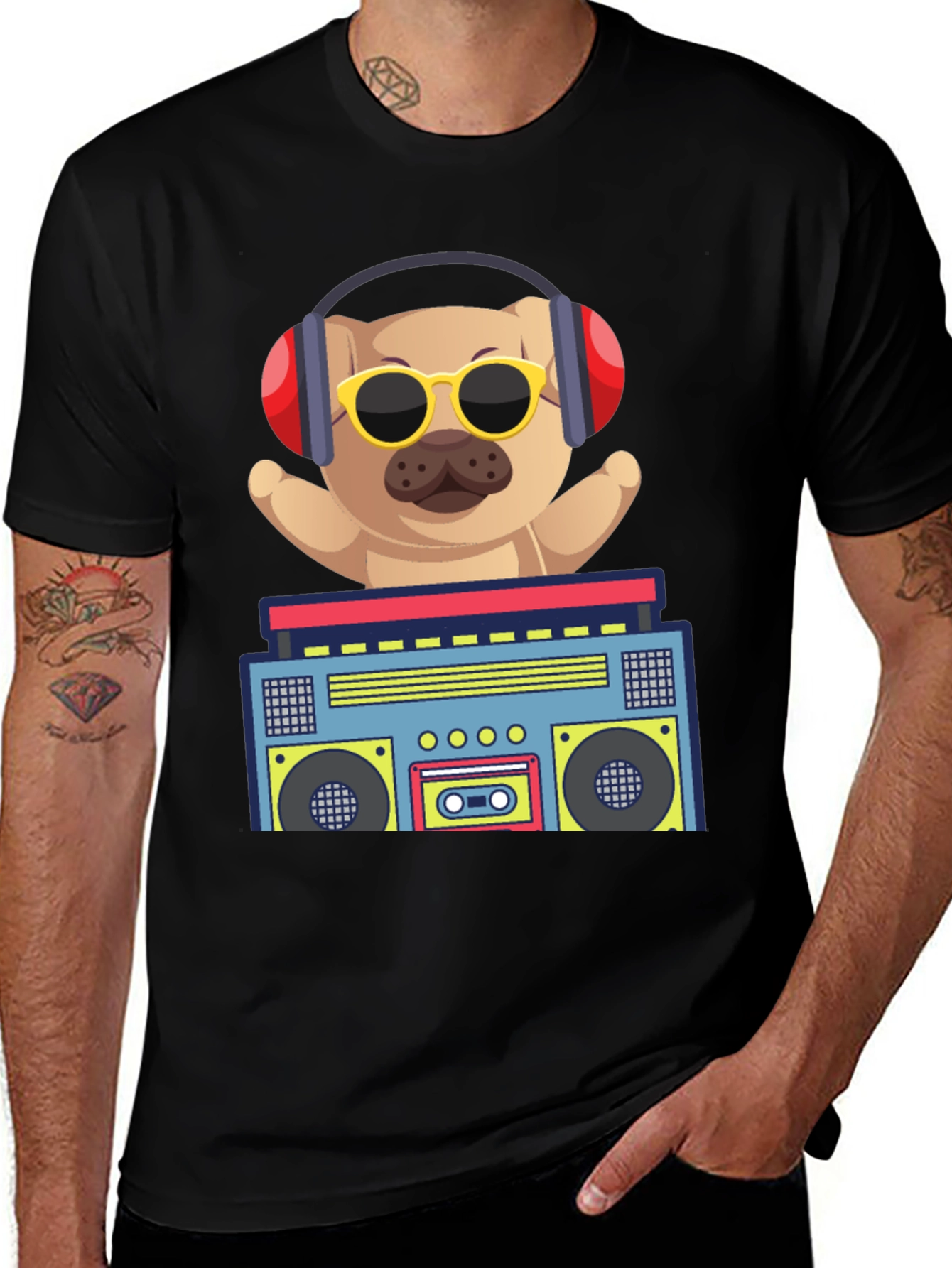 Cool Dog Boombox T-Shirt