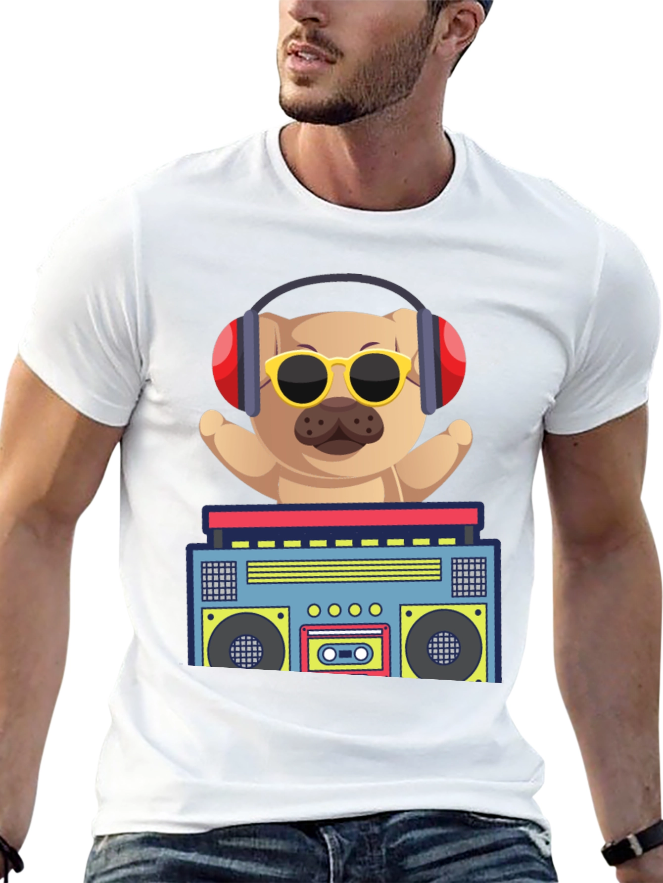 Cool Dog Boombox T-Shirt