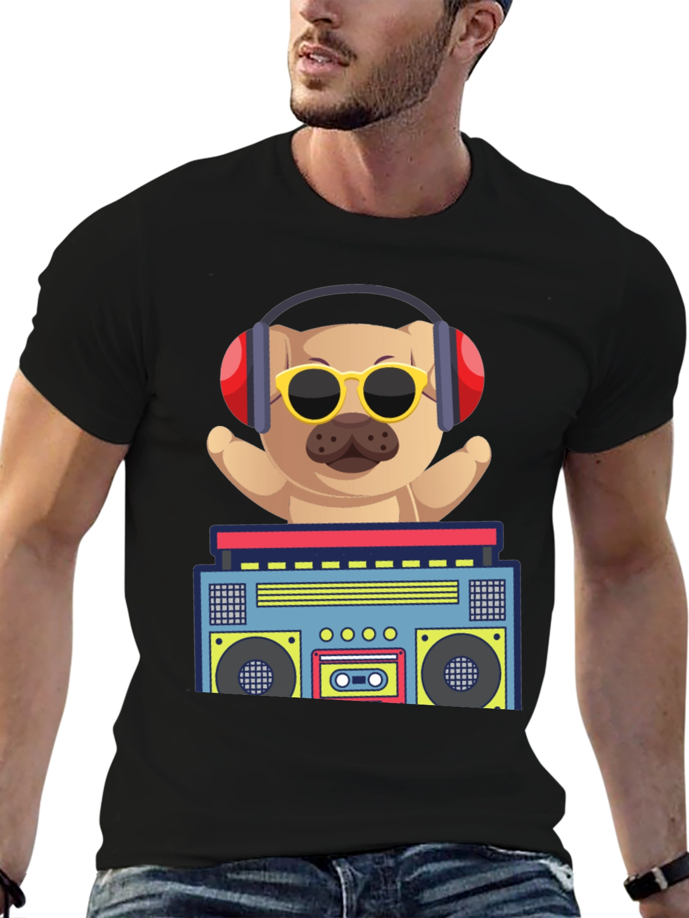 Cool Dog Boombox T-Shirt