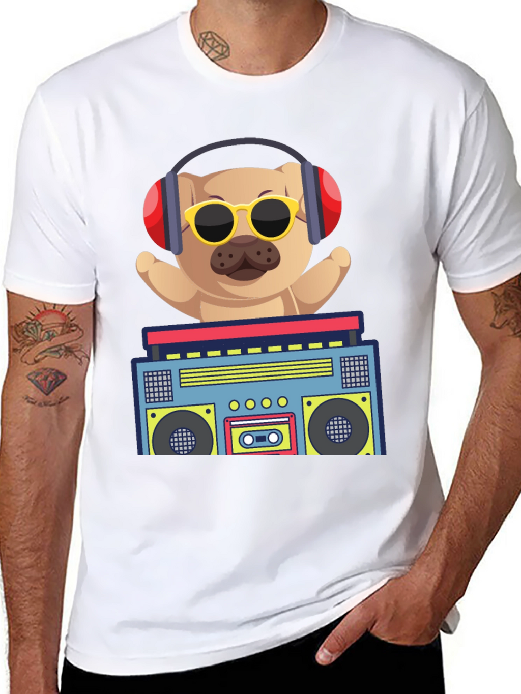 Cool Dog Boombox T-Shirt