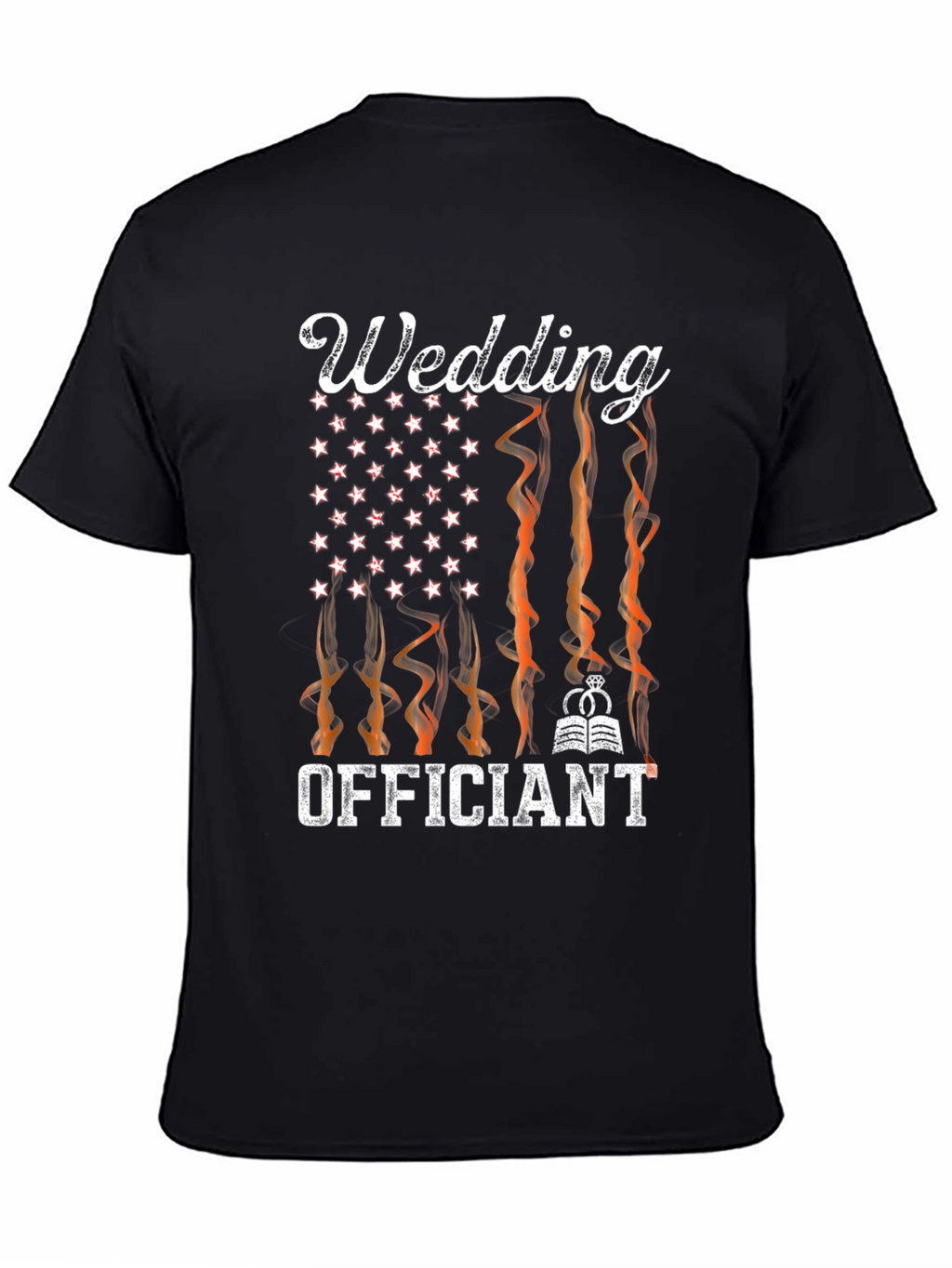 Wedding Officiant Graphic Tee - American Flag Design