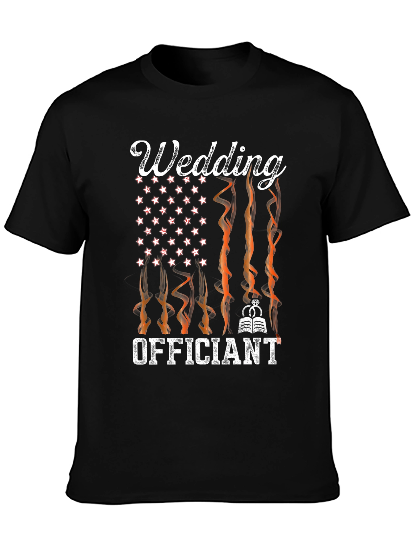 Wedding Officiant Graphic Tee - American Flag Design