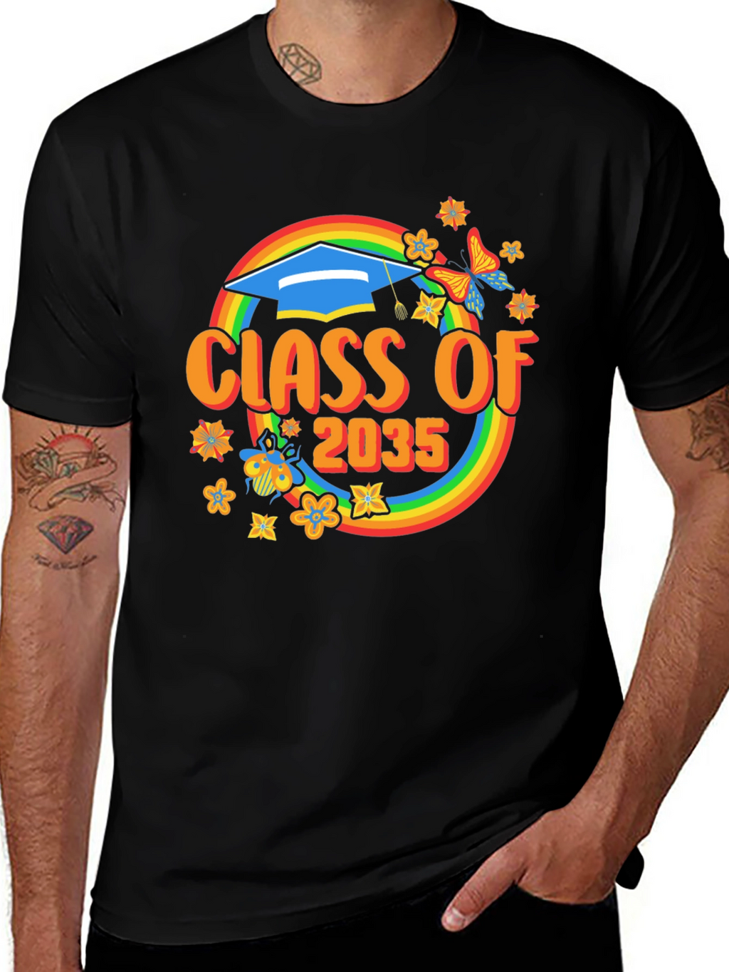 Class of 2035 Rainbow Graduation T-Shirt