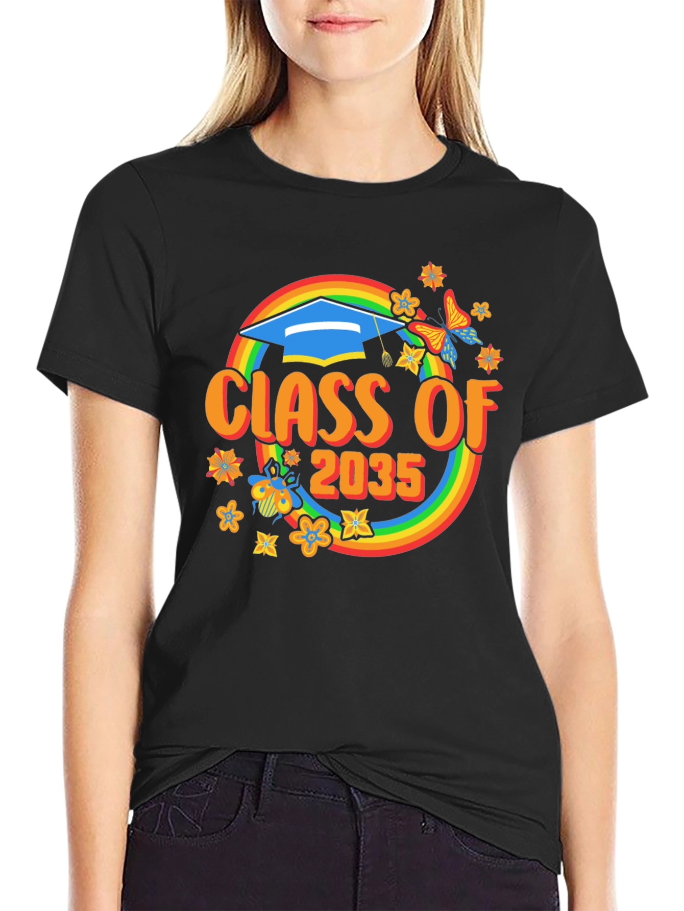 Class of 2035 Rainbow Graduation T-Shirt