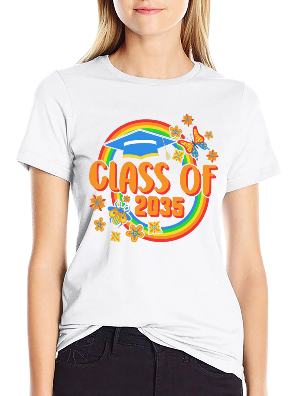 Class of 2035 Rainbow Graduation T-Shirt